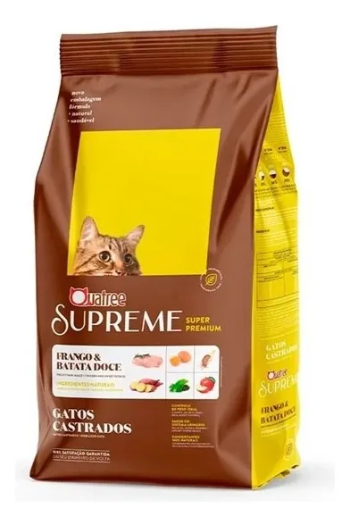 Ração Quatree Supreme Gatos Castrados Frango 10.1kg